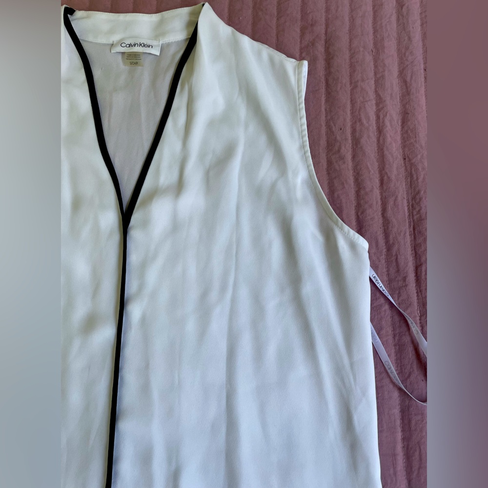 Calvin Klein See-through White Dress up Shirt